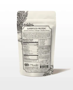 CHOCOLATE PROTEIN | Superfood Powder -StrikeZone Store MOCK UP PROTEIN back white