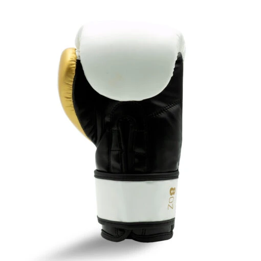 Junior Synthetic Leather Training Glove White / Gold - Image 2