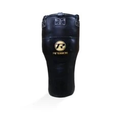 Angle Buffalo Leather Punch Bag - Black / Gold