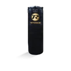 Jumbo Buffalo Leather Punch Bag - Black / Gold