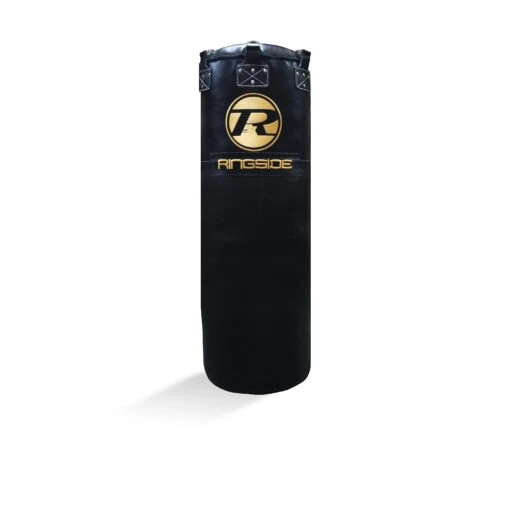 Jumbo Buffalo Leather Punch Bag - Black / Gold