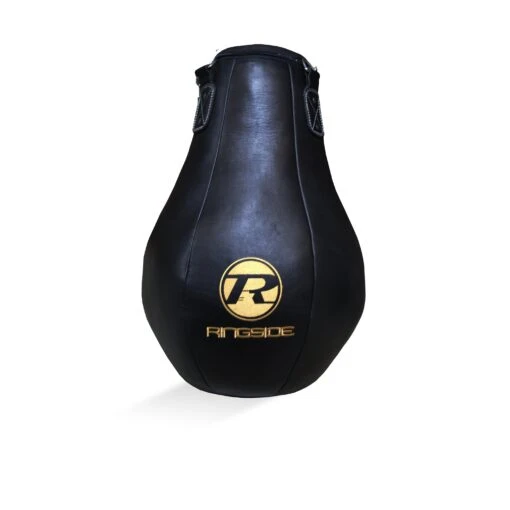 Maize Buffalo Leather Punch Bag - Black / Gold
