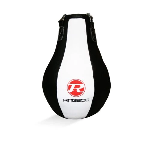 Maize Buffalo Leather Punch Bag - Black / White / Red
