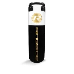 Synthetic Leather 4ft Punch Bag - Black / White / Gold