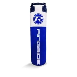 Synthetic Leather 4ft Punch Bag - Blue / White