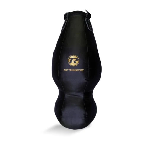 Double End Buffalo Leather Punch Bag - Black / Gold
